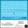 O Scale GRW Ex EJE Coil Cars Patch Decal Set Fusion Scale Graphics