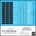 HO Scale ex Union Pacific UP HLMX Hopper Patching Decal Set Fusion Scale Graphics
