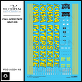 O Scale Iowa Interstate Railroad GEVO 516 Locomotive Decal Set Fusion Scale Graphics