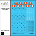 O Scale Illinois Central Railroad Highliner Decal Set Fusion Scale Graphics