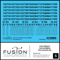 S Scale ICRX Freight Car Numbers Decal Set Fusion Scale Graphics