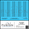 HO Scale INTX Black Roman Stencil Patching Decal Set Fusion Scale Graphics