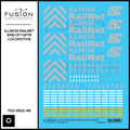 O Scale Illinois Railnet EMD CF7 GP7R Locomotive Decal Set Fusion Scale Graphics