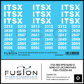 O Scale ITSX Red EMD SD40-2 / SD40-2T Locomotives Decal Set Fusion Scale Graphics