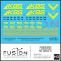 HO Scale Kankakee, Beaverville & Southern KBS EMD GP38 GP38-2 GP38-2M Locomotive Decal Set Fusion Scale Graphics