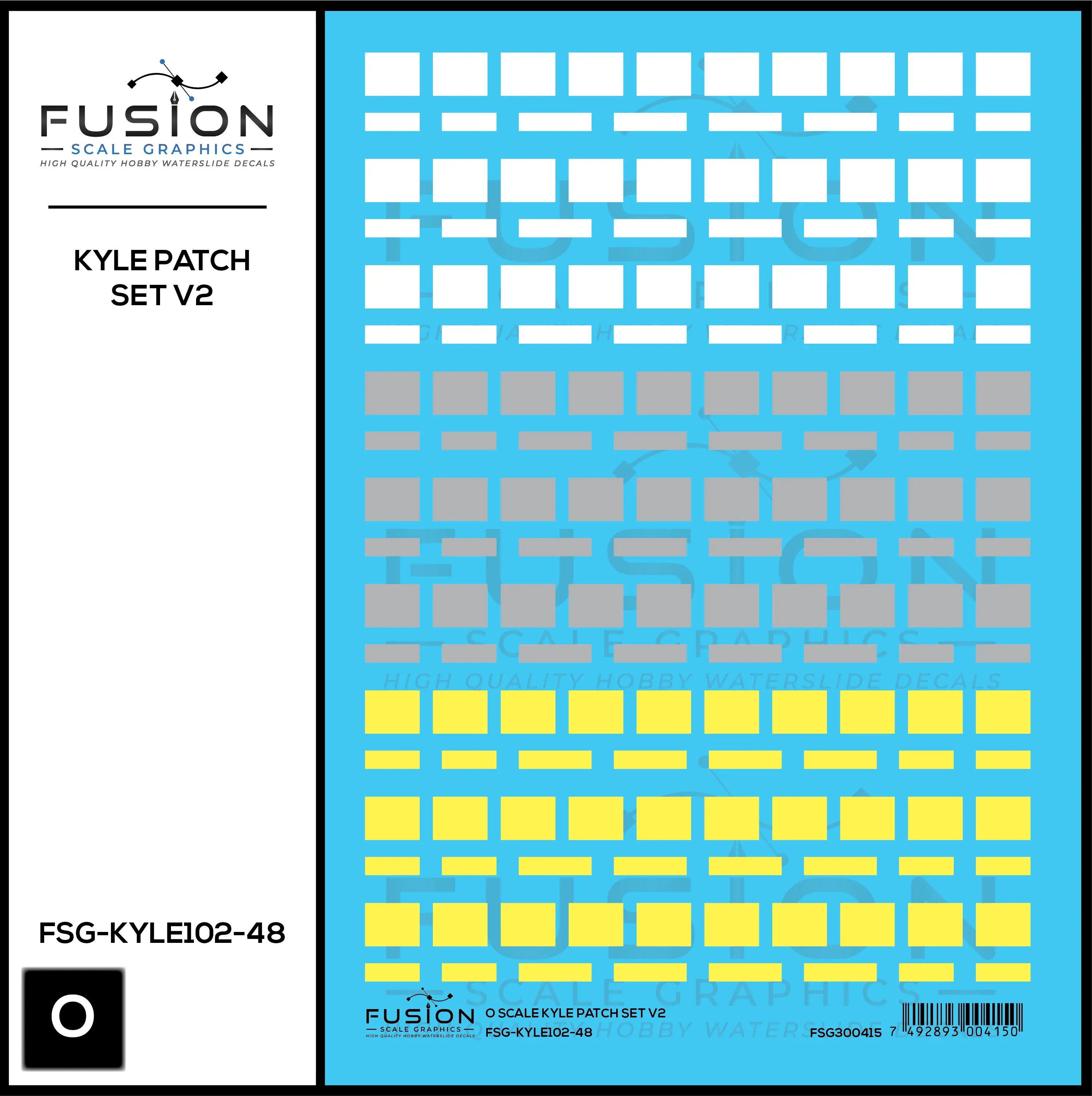 O Scale KYLE Patch Decal Set V2 Fusion Scale Graphics