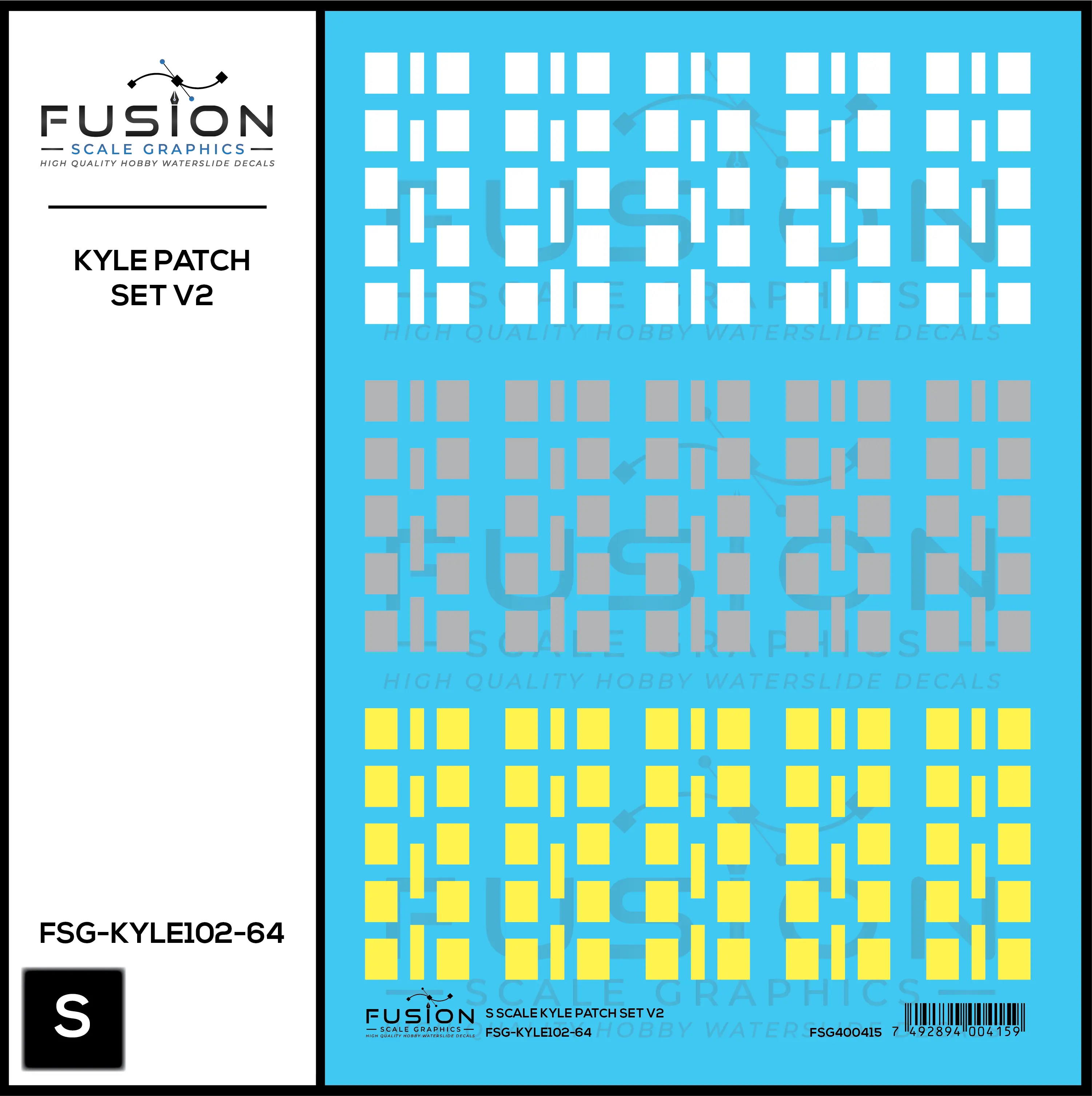 S Scale KYLE Patch Decal Set V2 Fusion Scale Graphics
