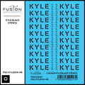 O Scale KYLE Black Stencil Decal Set Fusion Scale Graphics