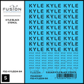 S Scale KYLE Black Stencil Decal Set Fusion Scale Graphics