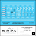 N Scale Lancaster & Chester Railroad Road Locomotives Decal Set Fusion Scale Graphics