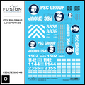 O Scale LTEX PSC Group Locomotives Decal Set Fusion Scale Graphics