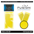HO Scale Railroad Locomotive Bright Yellow Reflective Sill Stripes Set Fusion Scale Graphics