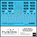 HO Scale Metro Trailer 53' Trailer Decal Set Fusion Scale Graphics