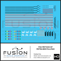 HO Scale Metra Bike Pullman Bi Level Coach Decal Set Fusion Scale Graphics