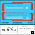 N Scale Metra Pullman Repaint Passenger Car Decal Set Full Stripe Fusion Scale Graphics
