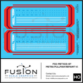 HO Scale Metra Pullman Repaint Passenger Car Decal Set Full Stripe Fusion Scale Graphics