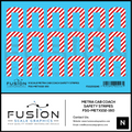 N Scale Metra Cab Coach Safety Stripes Decal Set Fusion Scale Graphics