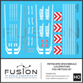 HO Scale Metra EMD GP23 Rebuild Locomotive Decal Set Fusion Scale Graphics