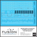 HO Scale Metra EMD F40PH Locomotive Numbers and Names Decal Set Fusion Scale Graphics
