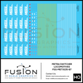 HO Scale Metra EMD SW Switcher Locomotives Decal Set Fusion Scale Graphics