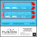 N Scale Metra F59PH Locomotive Decal Set Fusion Scale Graphics