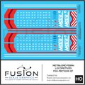HO Scale Metra EMD F59PH Locomotives Decal Set Fusion Scale Graphics