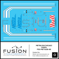 O Scale Metra 104 City of Chicago EMD F40PH Locomotive Decal Set Fusion Scale Graphics