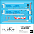 HO Scale Metra 104 City of Chicago EMD F40PH Locomotive Decal Set Fusion Scale Graphics