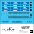 HO Scale Metra Budd Passenger Car Decal Set Fusion Scale Graphics