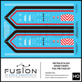 HO Scale Metra 100 RTA Wrap F40PH Decal Set Fusion Scale Graphics