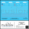 N Scale Metra EX Amtk EMD F59PHI Decal Set Fusion Scale Graphics