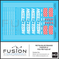 HO Scale Metra EMD F40PHM-2 Blue Locomotives Decal Set Fusion Scale Graphics