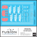 HO Scale Metra EMD F40C Locomotive Decal Set Fusion Scale Graphics