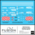HO Scale Metra F40PH 147 Operation Lifesaver Large Lettering Locomotive Decal Set Fusion Scale Graphics