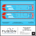 Metra N Scale Repaint F40PHM-3 Locomotives Decal Set Fusion Scale Graphics