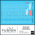 HO Scale Metra F40PH Metropolitan Rail Locomotive Decal Set Fusion Scale Graphics