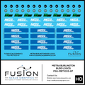 HO Scale Metra Burlington Budd Logos Decal Set Fusion Scale Graphics