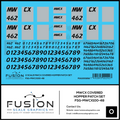 O Scale MWCX Covered Hopper Patching Decal Set Fusion Scale Graphics