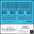 O Scale MWCX Freight Car Patching Decal Set 2 Black Fusion Scale Graphics