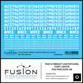 O Scale MWCX Freight Car Patching Decal Set Font 1 White Fusion Scale Graphics