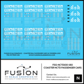 N Scale Coaster Rail NCTD Modern Passenger Car Decals Fusion Scale Graphics