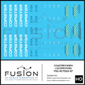 HO Scale Coster F40PH Locomotives Decal Set Fusion Scale Graphics