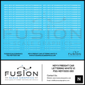 N Scale White NDYX Freight Car Lettering Decal Set - Front Range Hobbies