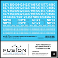 O Scale NDYX White Freight Car Lettering V1 Decal Set Fusion Scale Graphics