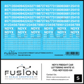 S Scale NDYX White Freight Car Lettering V1 Decal Set Fusion Scale Graphics