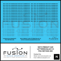 N Scale Black NDYX Freight Car Lettering Decal Set Fusion Scale Graphics