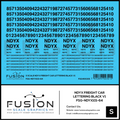 S Scale NDYX Black Freight Car Lettering V1 Decal Set Fusion Scale Graphics