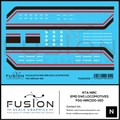 N Scale RTA Northeast Illinois Railroad Corp EMD SW1 Locomotives Decal Set Fusion Scale Graphics