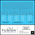 N Scale RTA Pullman BiLevel Decal Set Fusion Scale Graphics