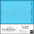 HO Scale Norfolk Southern NS Style Angled Sill Dash Decal Set Fusion Scale Graphics